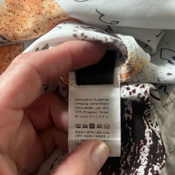 SHEIN V Neck Short Sleeve Top Brown Orange Size Large - Picture 6 of 6